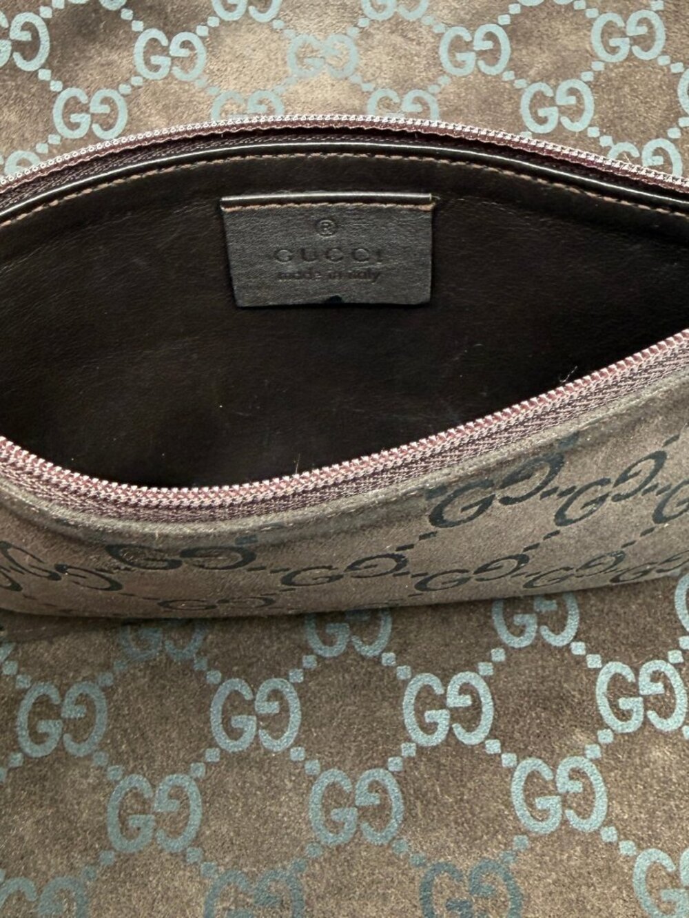 •SOLD•Vintage GUCCI Tom Ford Era Brown Suede GG Horsebit Hobo Shoulder bag - Picture 6 of 9